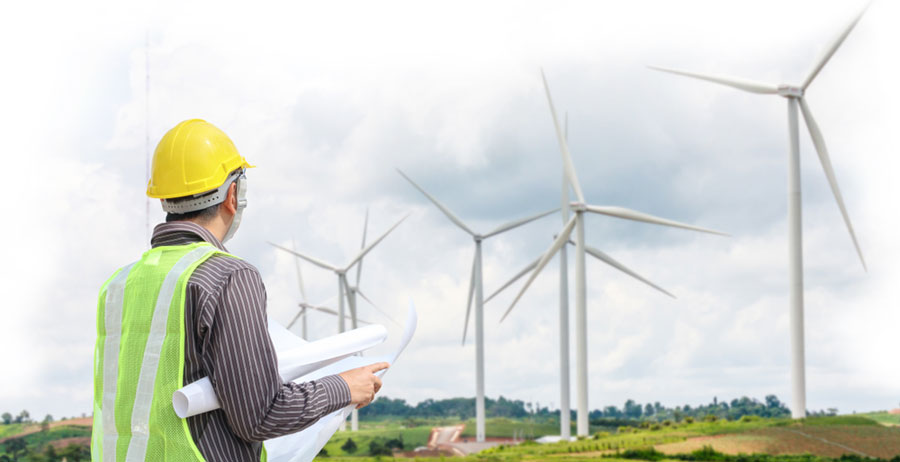 construction of wind mill farm for wind energy